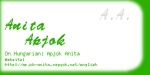 anita apjok business card